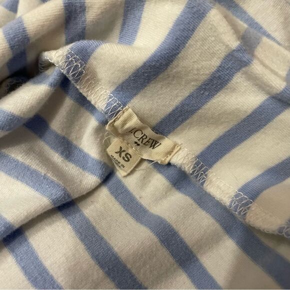 J. Crew Cotton Blend Blue White Striped Midi Skirt Size XS - Picture 3 of 7